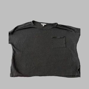 Banana Republic Linen Crop top Black